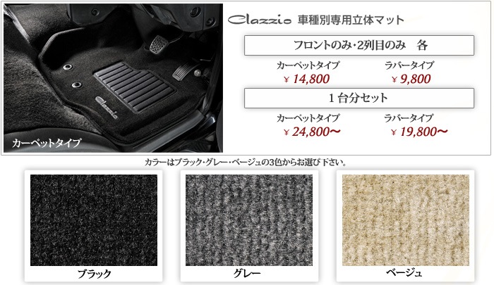 Gk Gp系 シャトル シャトル ハイブリッド Clazzio 3d フロアマット 1台分セット カーペットタイプ H27 5 現行 Eh 00 C Clazzio フロアマット Clazzio 車種別専用立体マット Honda オージードリーム