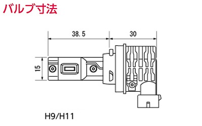 LEDヘッドバルブ H9 H11 6000K