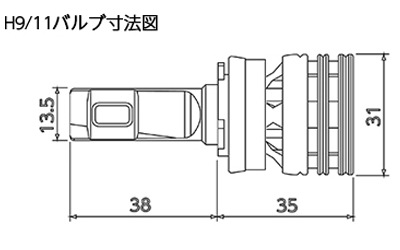 LEDヘッドバルブ H9 H11 6200K