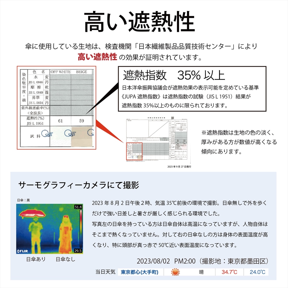 高い遮熱