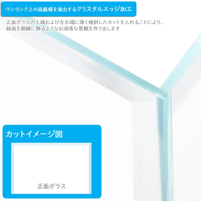 水槽 クリスティ90F (90×45×30cm 109L) アクアシステム 90cm水槽 背低