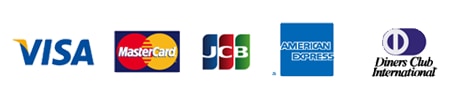 VISA・Master Card・JCB・AMERICAN EXPRESS・Diners Club