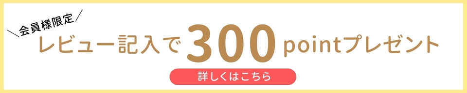レビュー記入で300ポイント