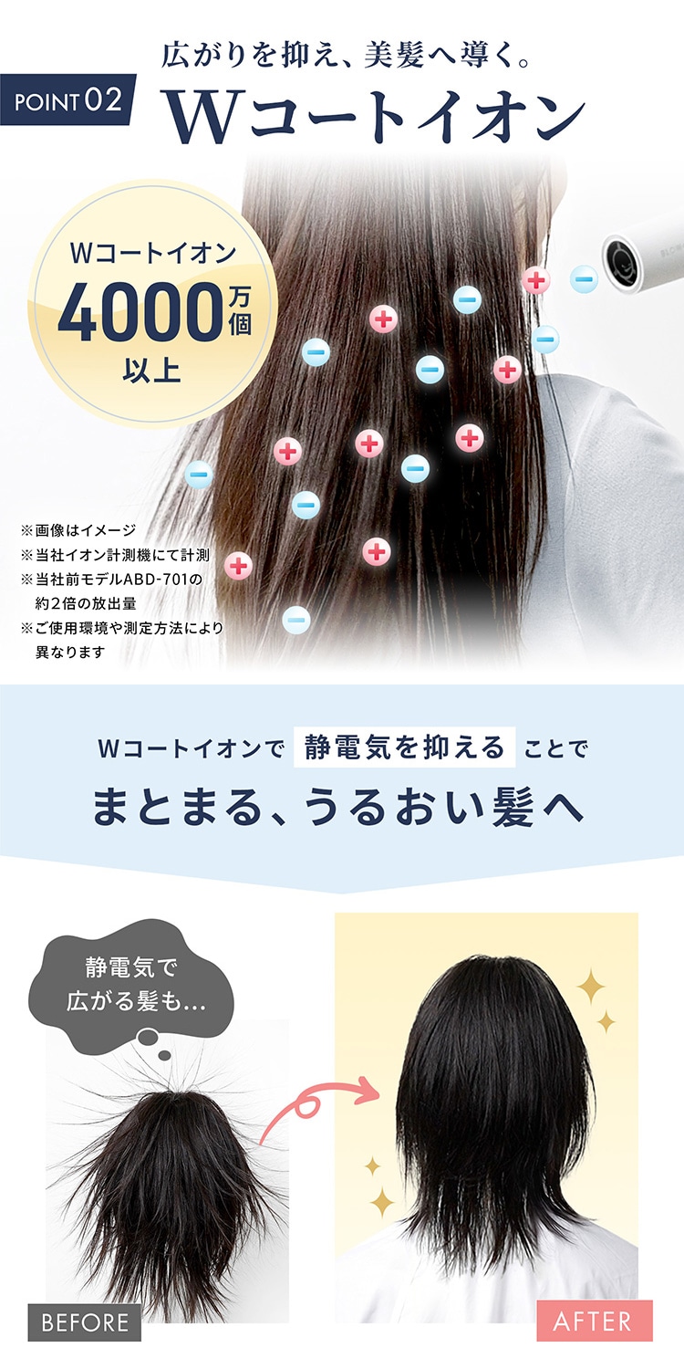 一般用】ワンダム プラズマケア ヘアドライヤー BLOW+ HBD-702F