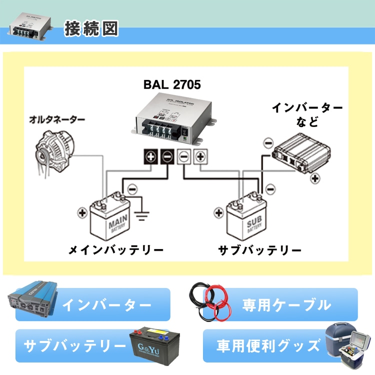 90%OFF!】 大橋産業 BAL 2705 アイソレーター 走行充電器 電装品 | www