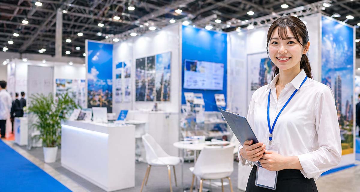 展示会ブースで使える大判パネル印刷のイメージ