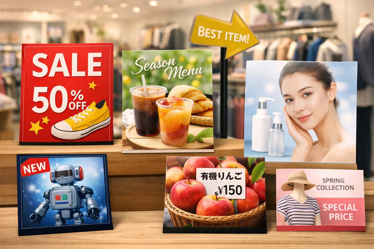 店頭POPパネル印刷｜売場訴求・販促におすすめのパネルを用途別に紹介