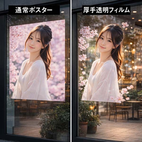 厚手透明フィルム印刷