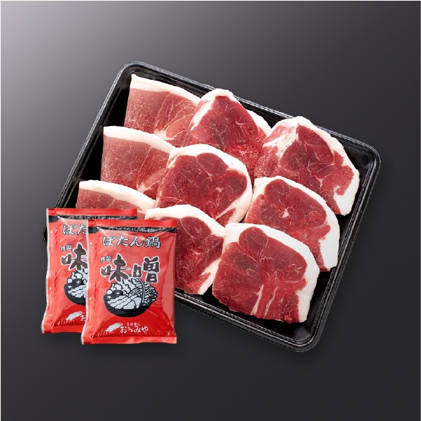 国産天然猪⾁ ぼたん鍋特選花盛りセット