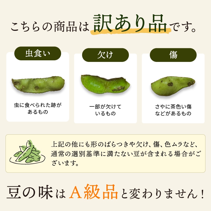 訳あり黒枝豆説明