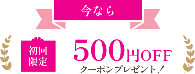 初回限定500円OFFクーポンプレゼント