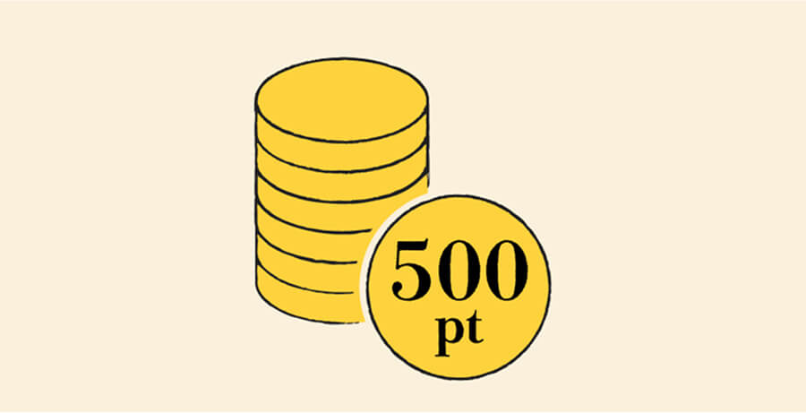 特典1 新規登録特典｜500ポイント付与