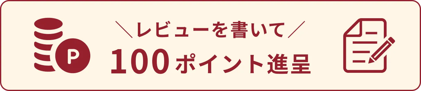 レビューを書いて100ポイント進呈