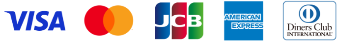 Visa、Mastercard、JCB、Diner's Club、American Express カードロゴ