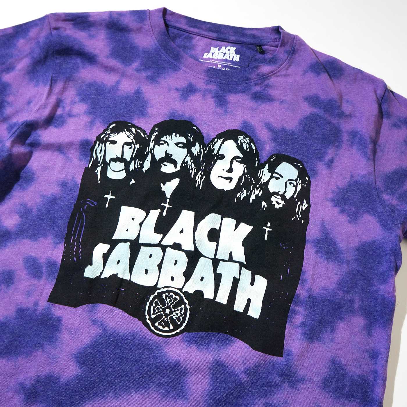BLACK SABBATH Tシャツ Band and Logo Dye-Wash タイダイ染め