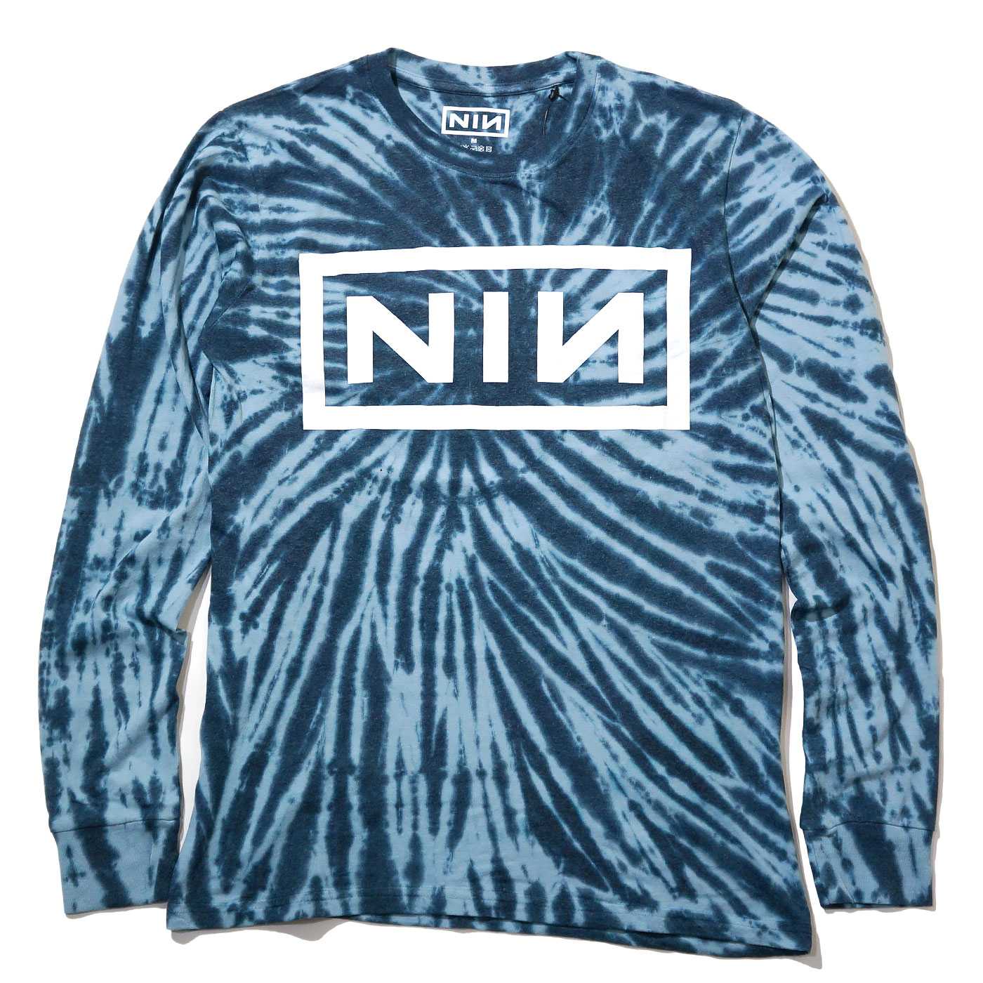 NINE INCH NAILS ロングスリーブTシャツ Logo-Dip Dye-Blue