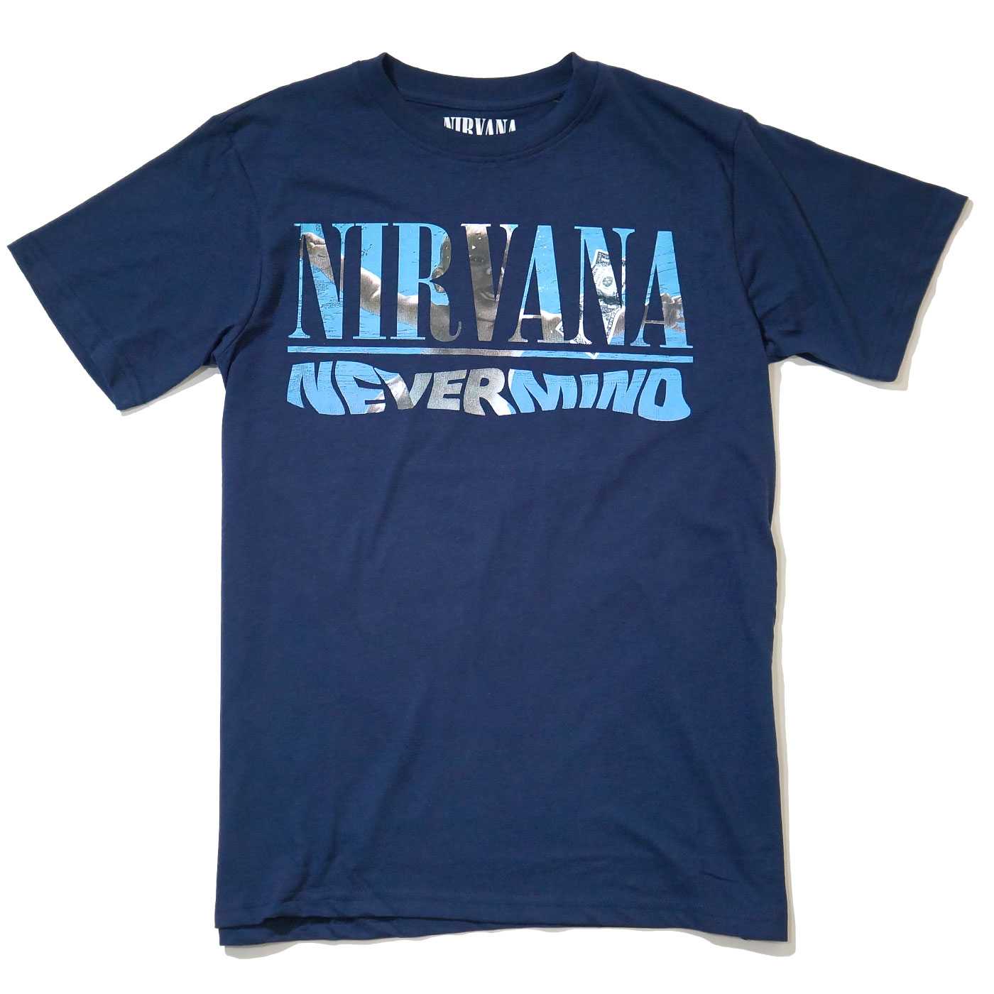 NIRVANA Tシャツ Nevermind(BP)-Navy