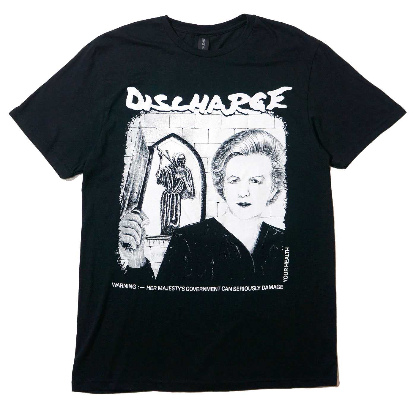 DISCHARGE Tシャツ Warning-Black