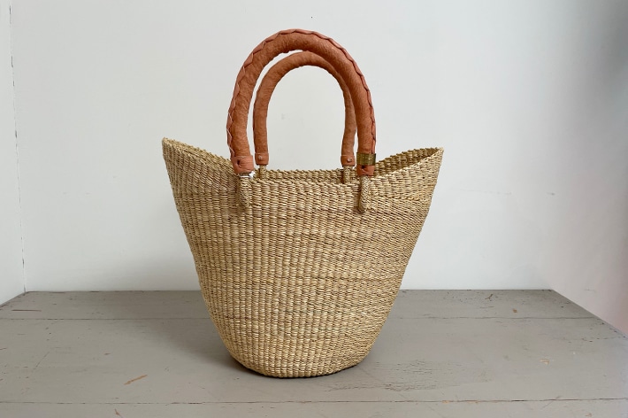 【新品未使用】 biga ボルガバスケット 壺型 カナリ NEW!［ biga ］ Bolga basket ボート | biga | とんぱhanare