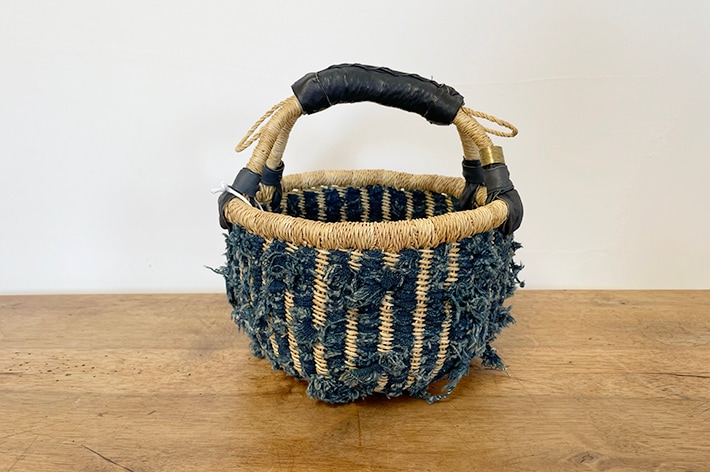 biga Bolga Basket かごバッグ NEW!［ biga ］ Bolga basket ロンド インディゴ | biga | とんぱhanare
