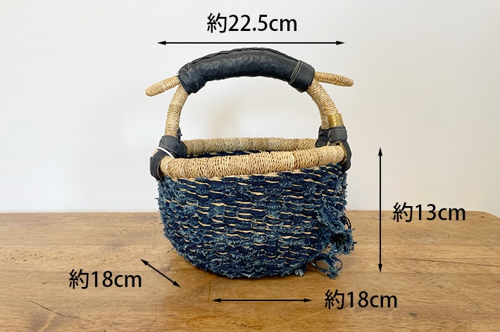 NEW!［ biga ］ Bolga basket ロンド インディゴ | 暮らしの道具,かご