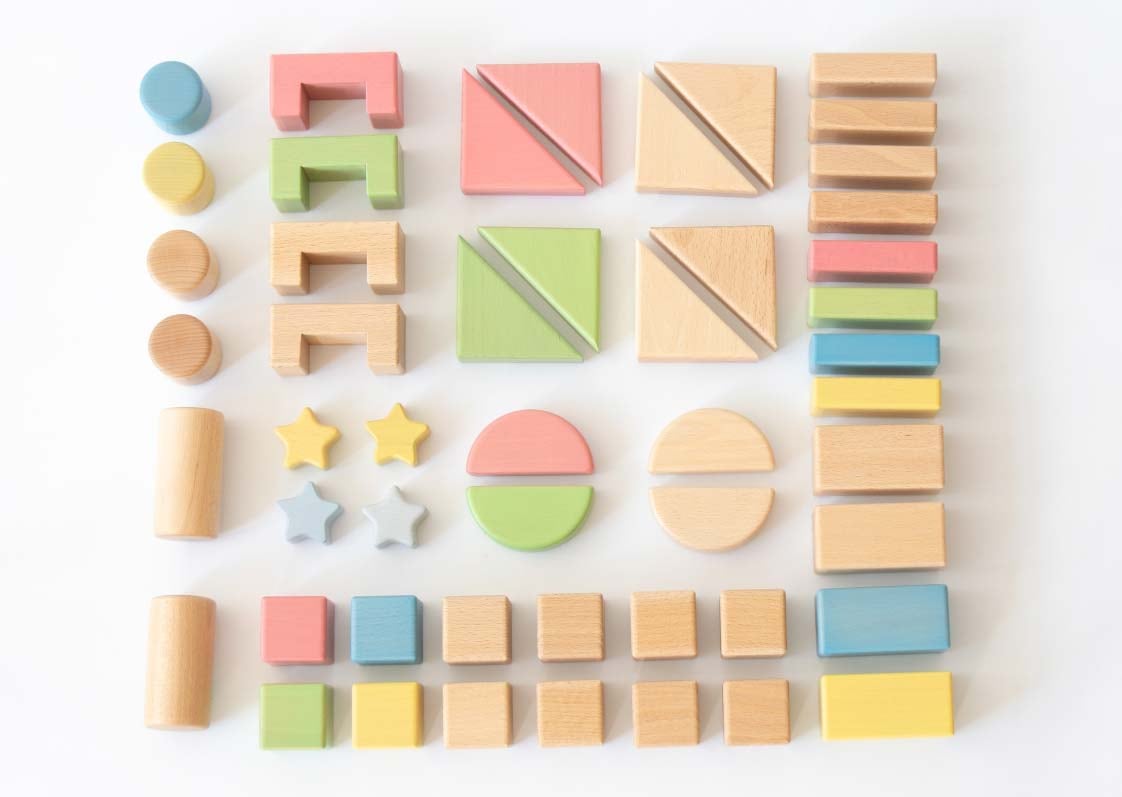 いろいろ積み木 カラフル セット内容 50ピース
