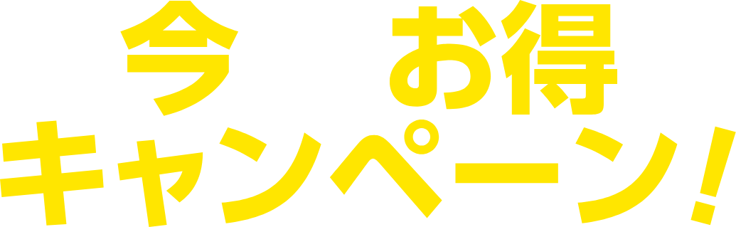 今だけお得キャンペーン!