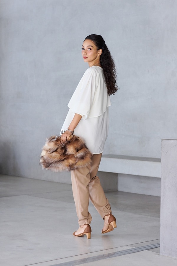 再販】2025AW_ジョーゼット長袖バルーンブラウス（2026年2月