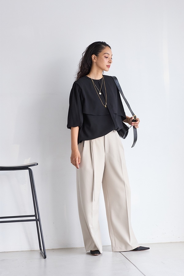 再販】2025AW_ジョーゼット長袖バルーンブラウス（2026年2月