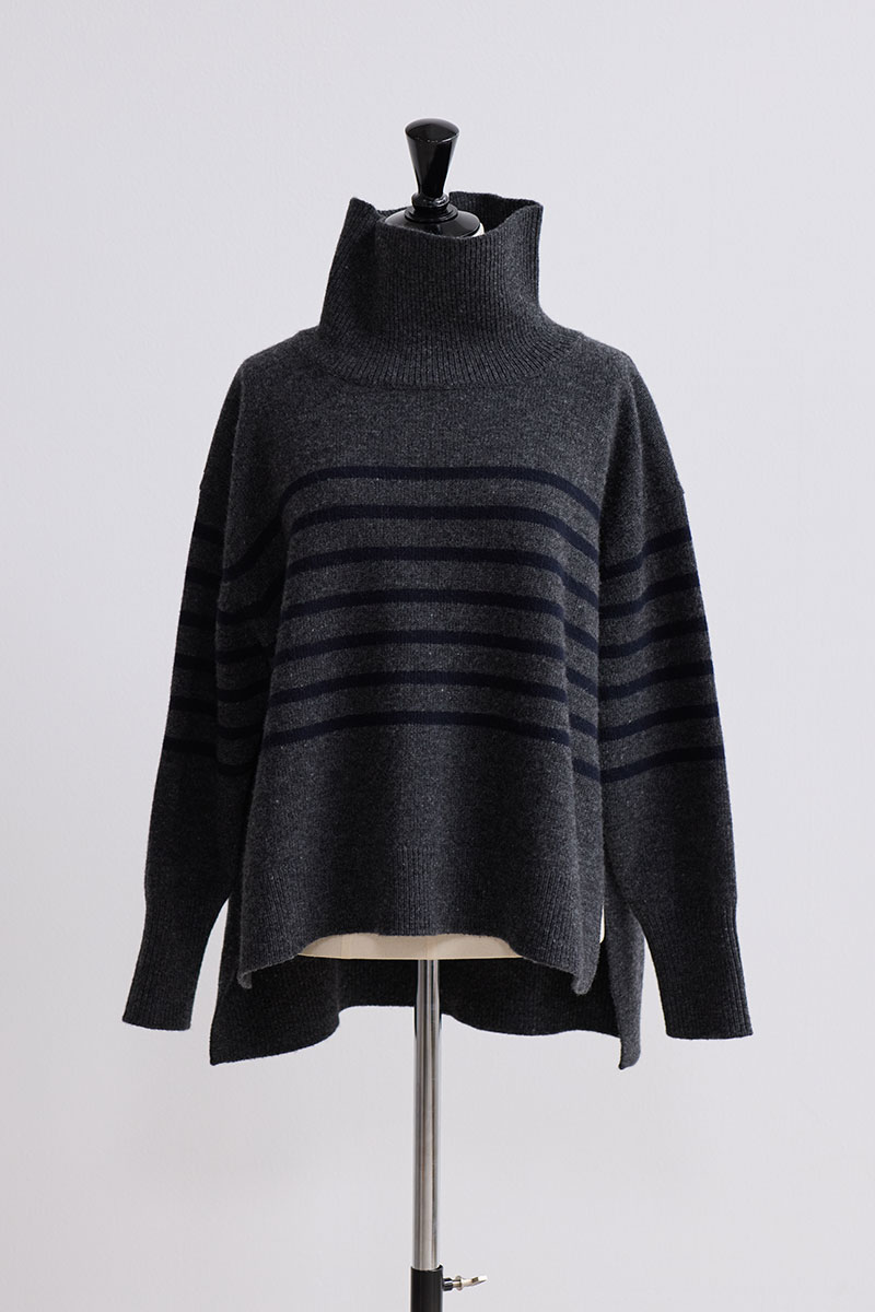 ぽ*様 DISCOVERED 再構築ニット ボーダー リメイク 再販】2026AW_カシミヤブレンドボーダーニット（2026年11月／即納