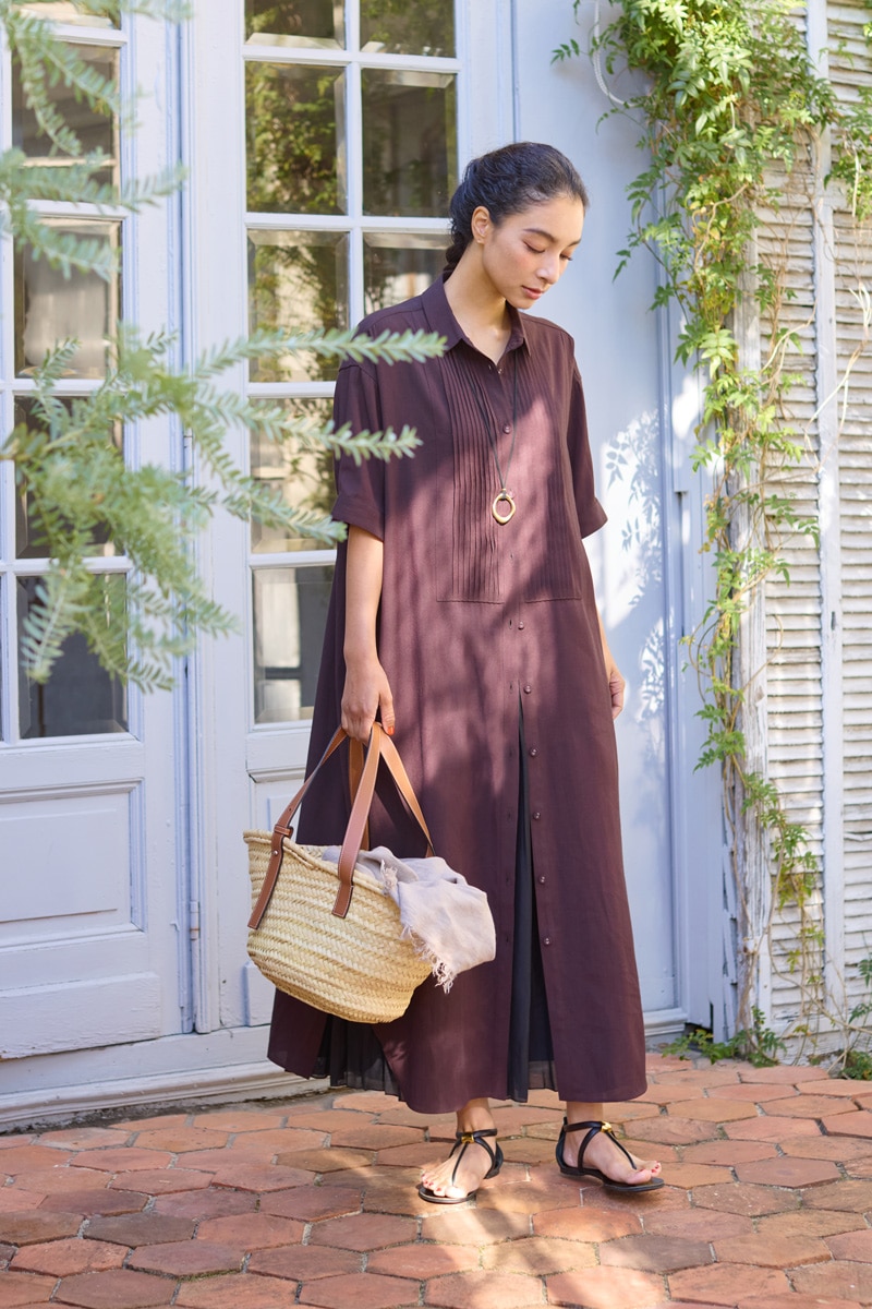 再販】2026SS_ピンタックシャツワンピース（2026年5月注文受付・発送