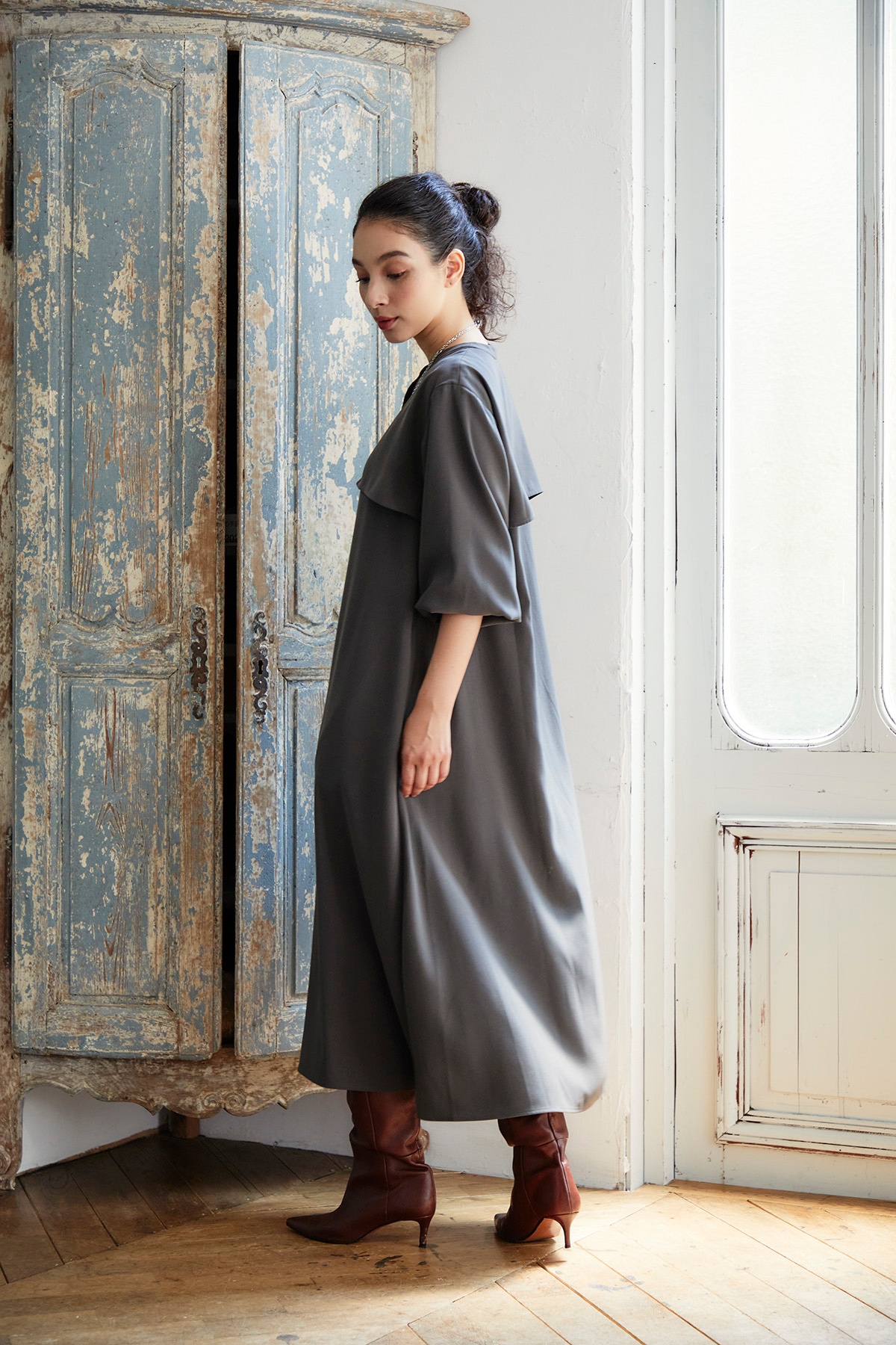 OWAUNO ネイビープチM　ダブルヨークワンピース　【レイレイ】 再販】2025AW_ダブルヨークワンピース（2026年2月） | ワンピース | OWAUNO