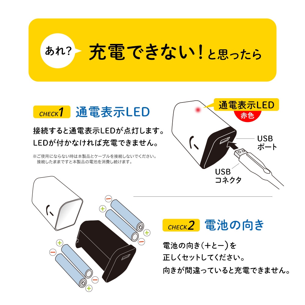 乾電池式モバイルバッテリー 電池でGO!! USBタイプ(OWL-DBU1 ...