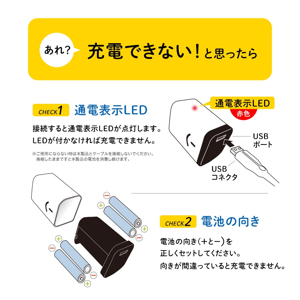 アウトレット】超タフケーブル＆USB Type-C変換コネクタ付き 乾電池式 ...