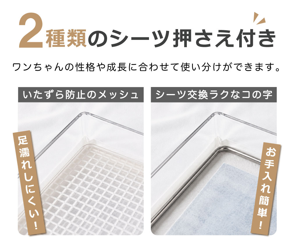 在庫限り／ [4点セット品] クリアレット・プレミアム 犬用トイレトレー