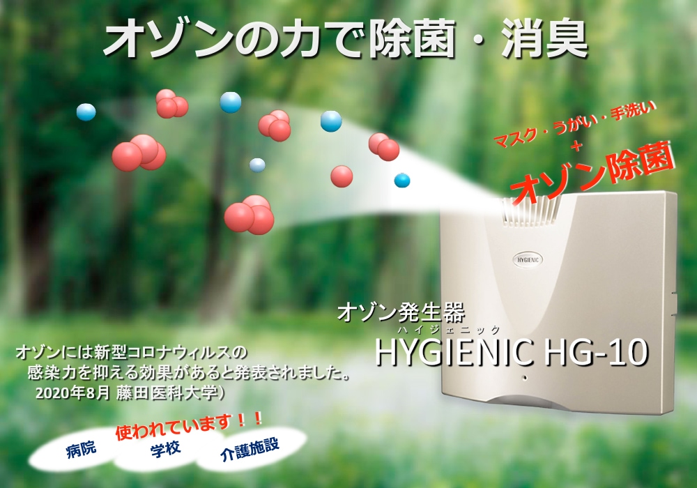 オゾン脱臭器 業務用の部屋用モデル HG10