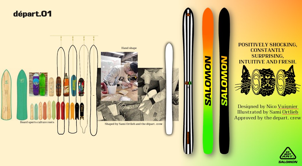 DÉPART.01 開発ビジュアル — Board sports culture roots / Hand shape by Sami Ortlieb