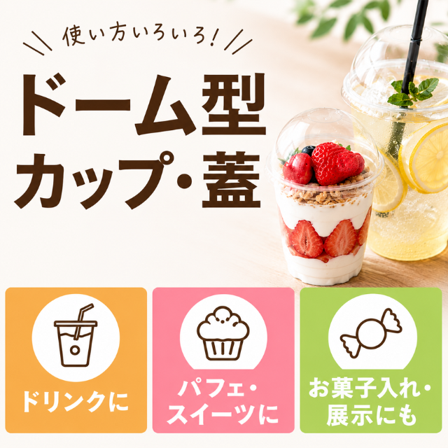 使い方いろいろドーム型カップ・蓋