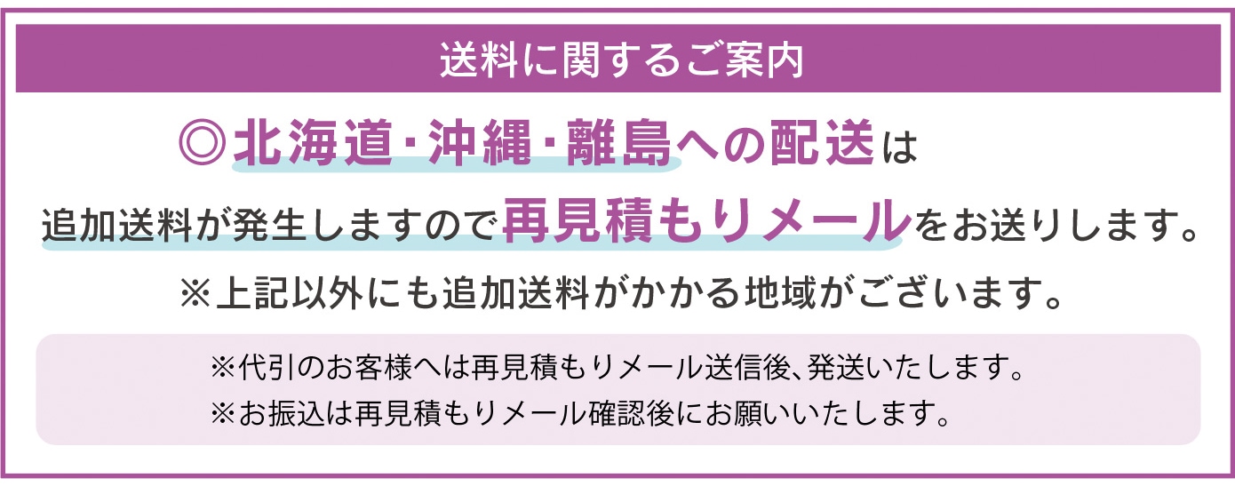 送料に関するご案内