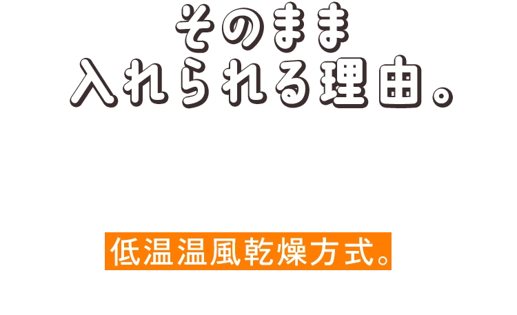 そのまま入れられる理由。