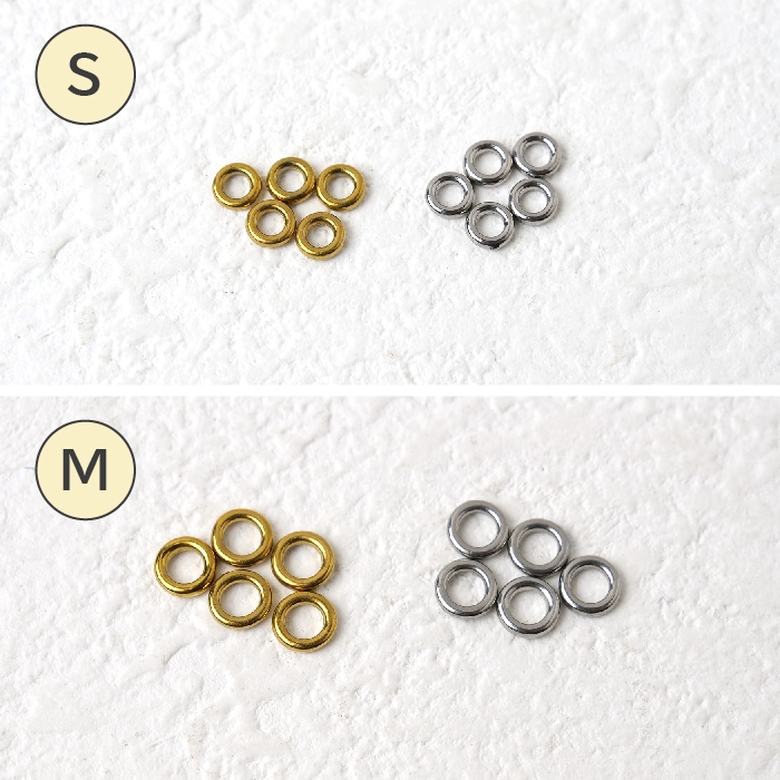 ステンレス 丸カン 切れ目なし【10個】 外径4mm/5mm/6mm/8mm 接続