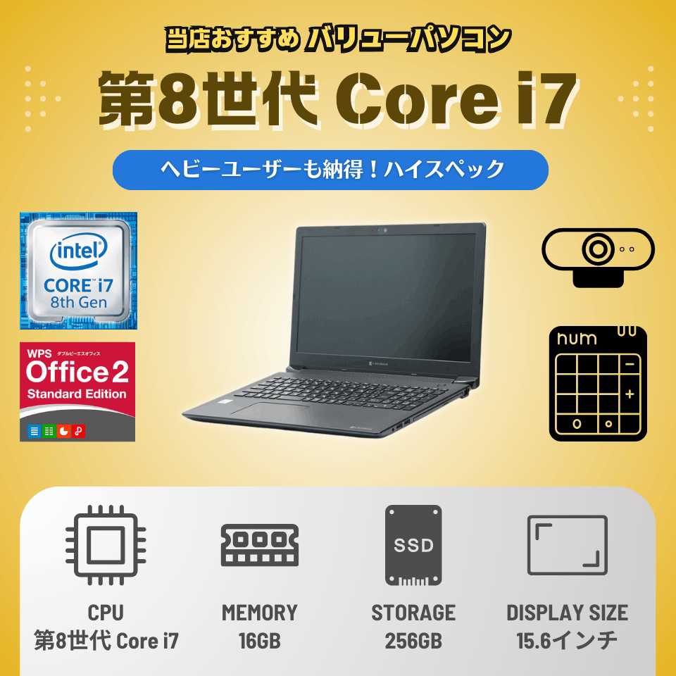 当店おすすめバリューパソコン Core i7仕様