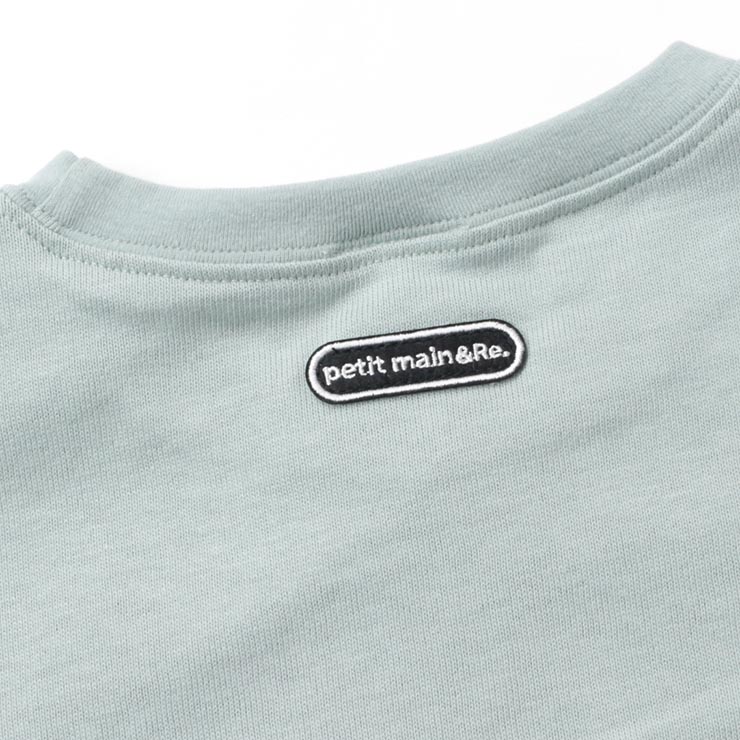 petit main プティマイン 長袖Tシャツ 厚天竺 胸ポケット 無地 カラー