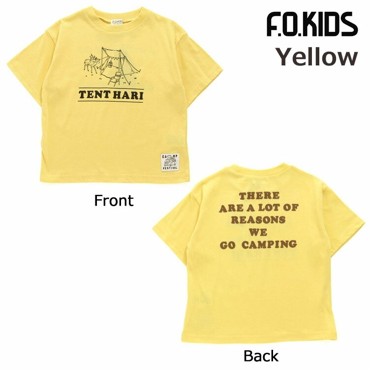 F.O.KIDS エフオーキッズ 半袖Tシャツ 5柄 キャンプ フェス プリント