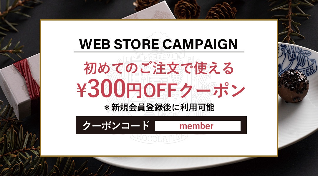 初めてのご注文で使える300円OFFクーポン