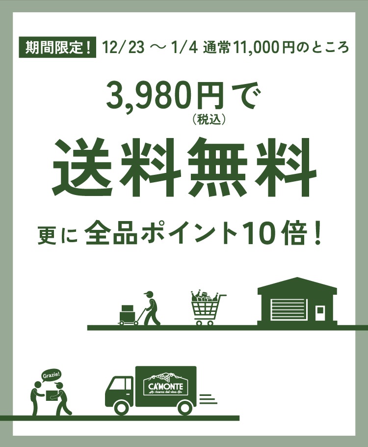 年末年始 3,980円で送料無料