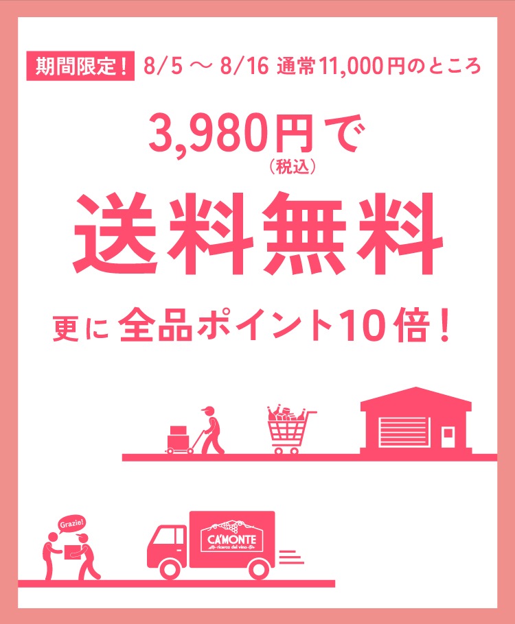 お盆期間3,980円で送料無料