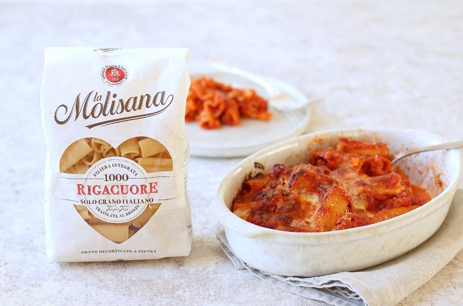 ハート型パスタの写真