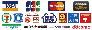取扱カード（VISA,MasterCard,JCB） Amazon Pay