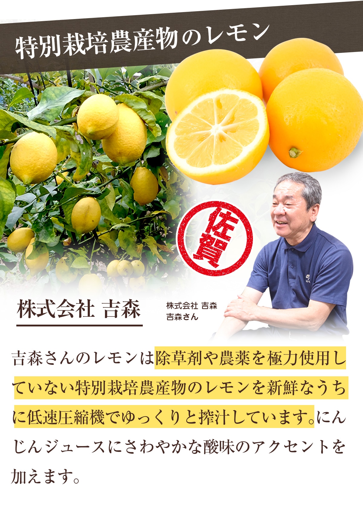 特別栽培農産物のレモン
